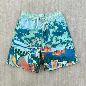 Hanna Andersson Boys Fish Sea Swim Shorts Trunks 10